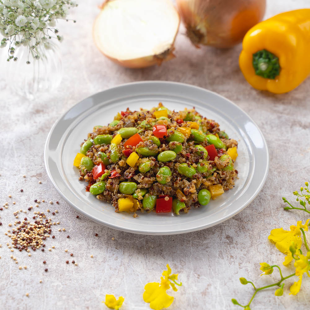 Edamame au quinoa