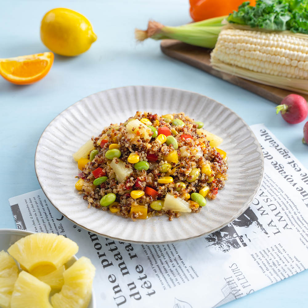 Quinoa Pineapple Salad with Tomato Salsa. 