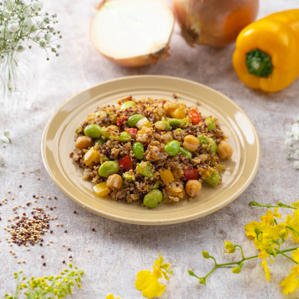 Quinoa Edamame Salad
<br>with Mustard Seed