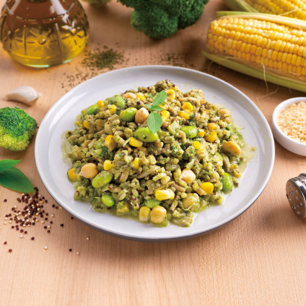 Arroz De Coliflor Guisado Con Champiñones En Salsa Verde