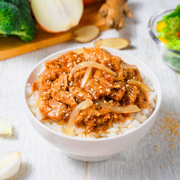 Japanese-style teriyaki light pork slices