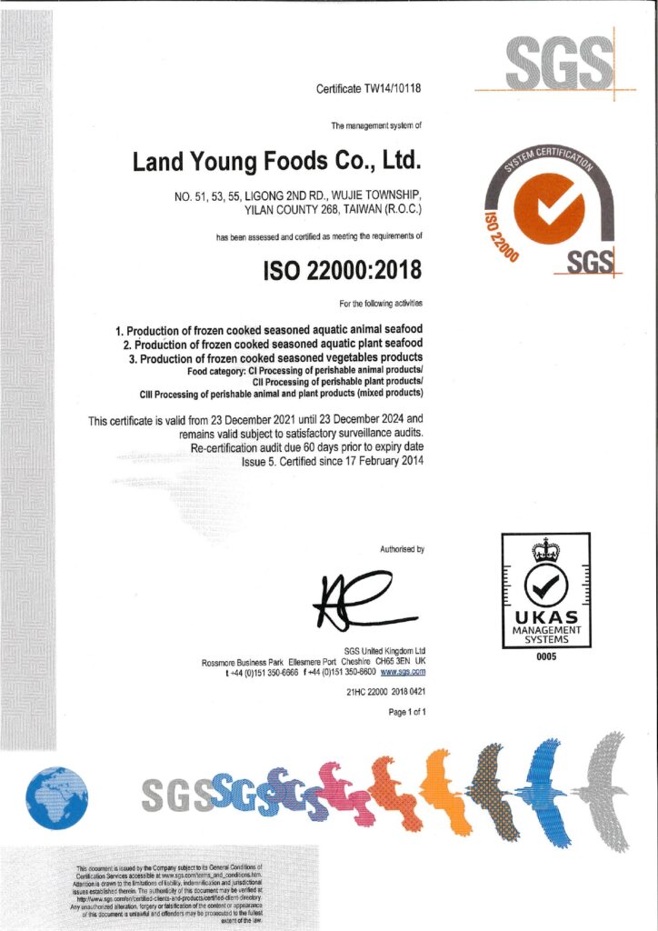 SGS-ISO22000 verification