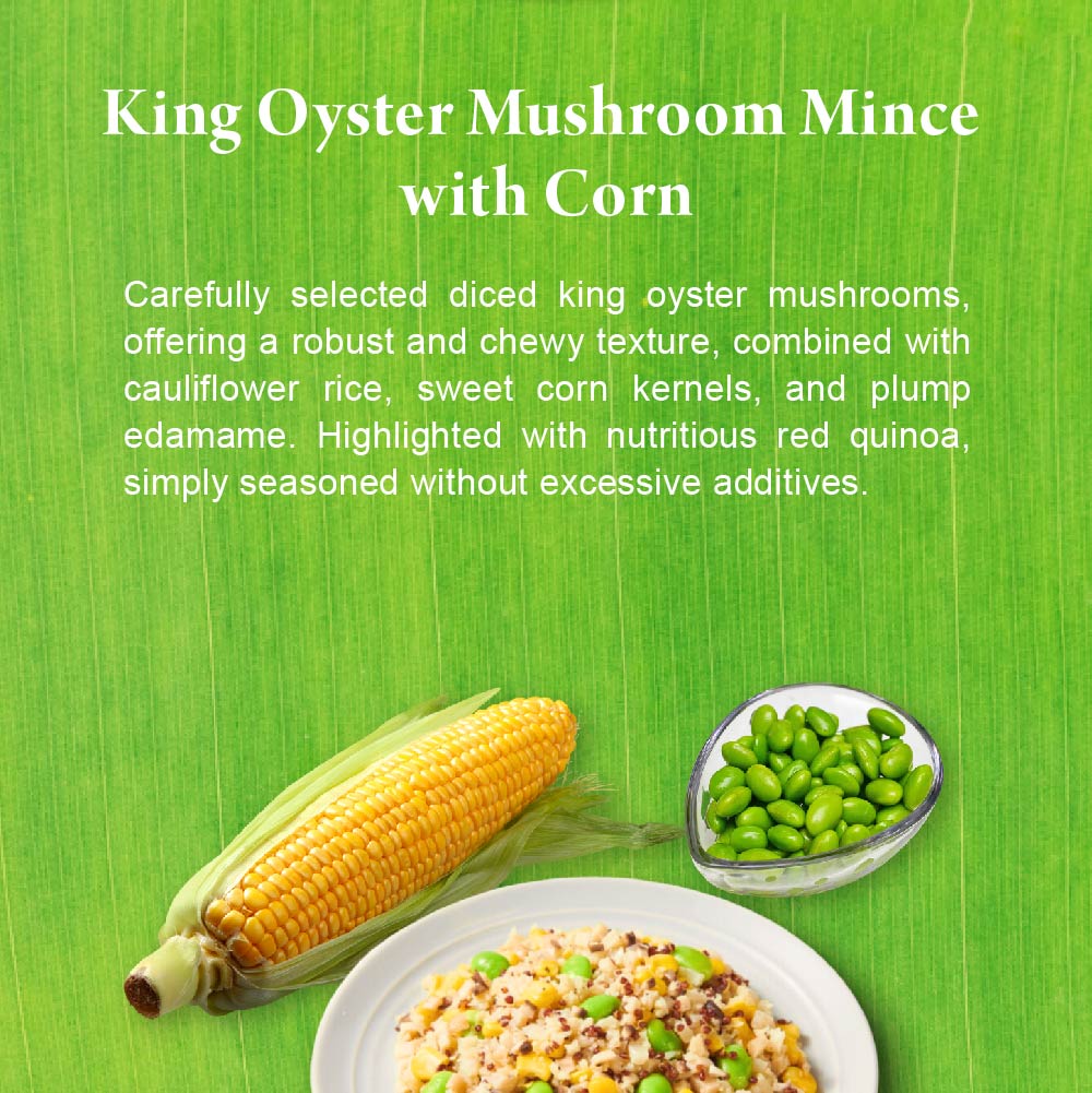 King Oyster Mushroom Mince with Corn