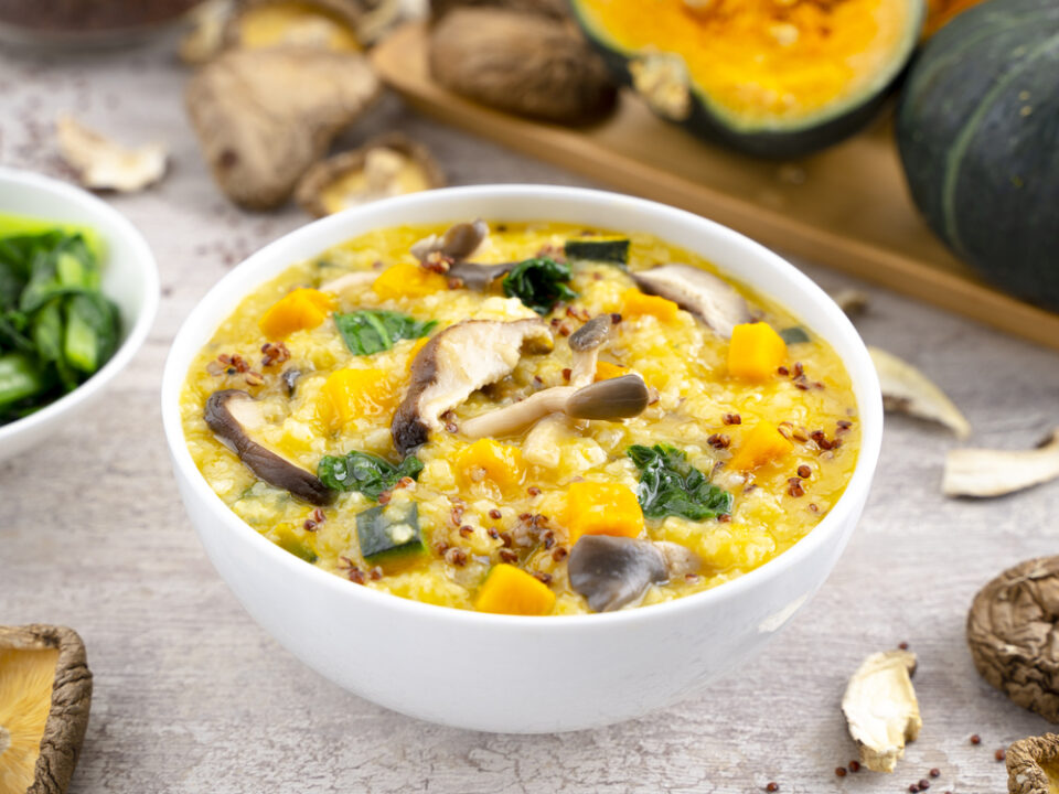Butternut Mushroom Pumpkin Porridge